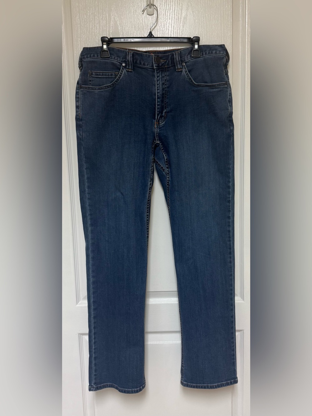 Ridgecut Men's Straight Fit Mid-Rise Denim Flex Work Jeans